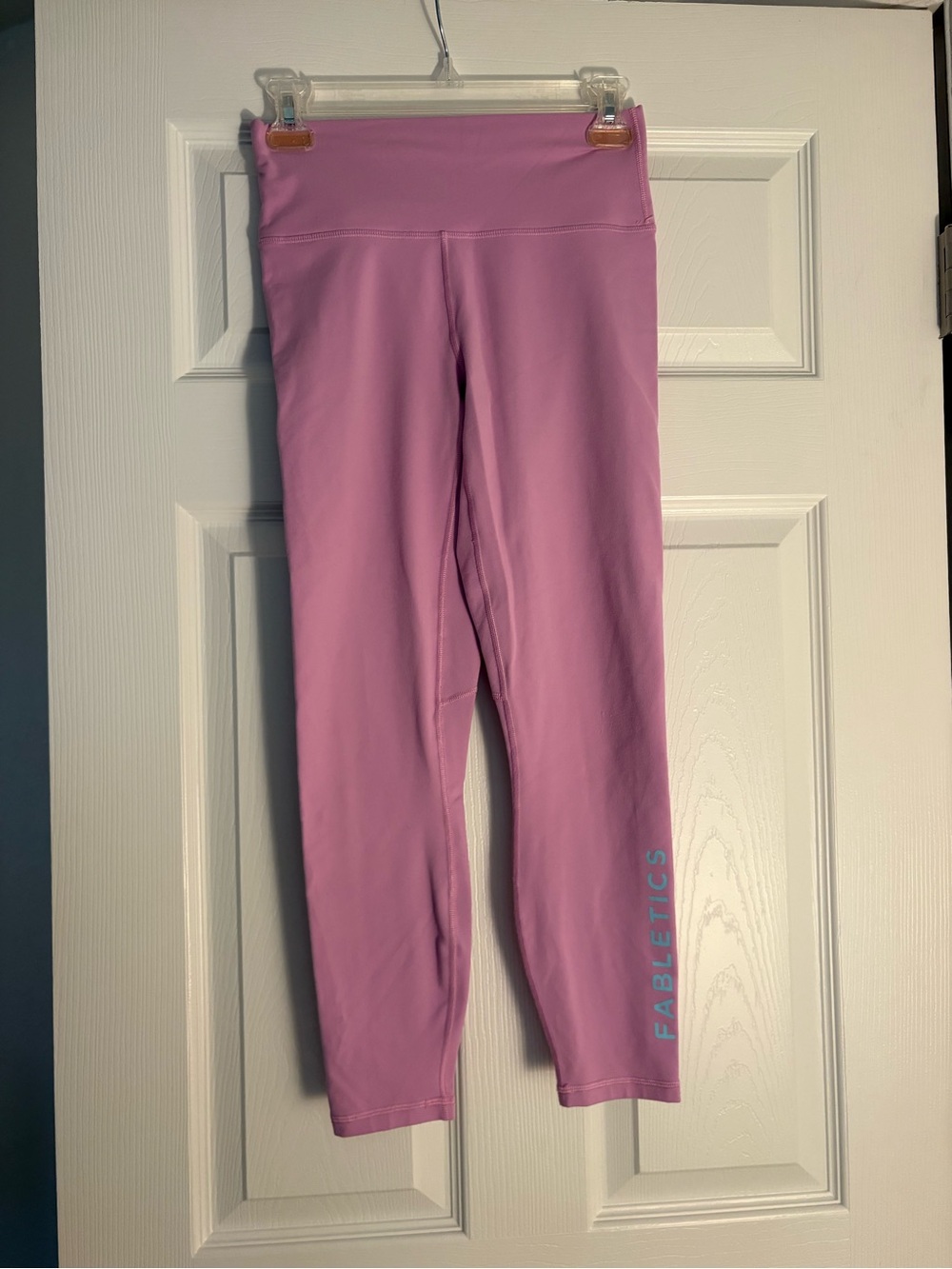Fabletics Girls' Lavender/Pink Performance Leggings